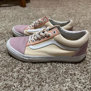 Vans Old Skool Women's Pink, Peach & Cream Canvas Sneakers